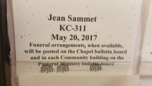 Jean Sammet notice of passing, May 20, 2017